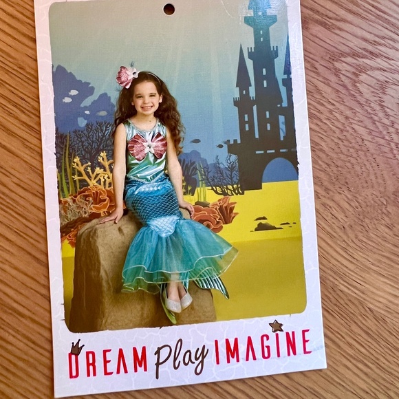 Girls Mermaid Costume with Headband - Picture 1 of 6